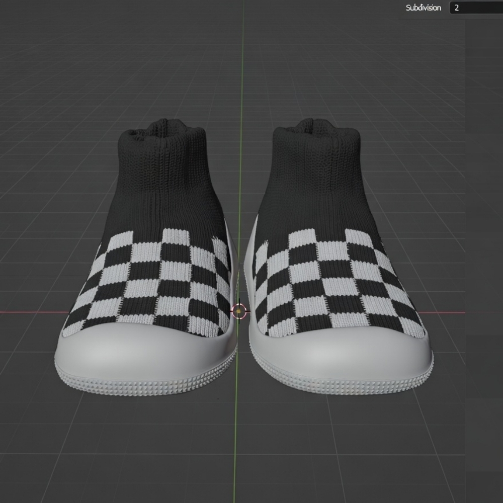 Kids Checkered Black and White Sneakers